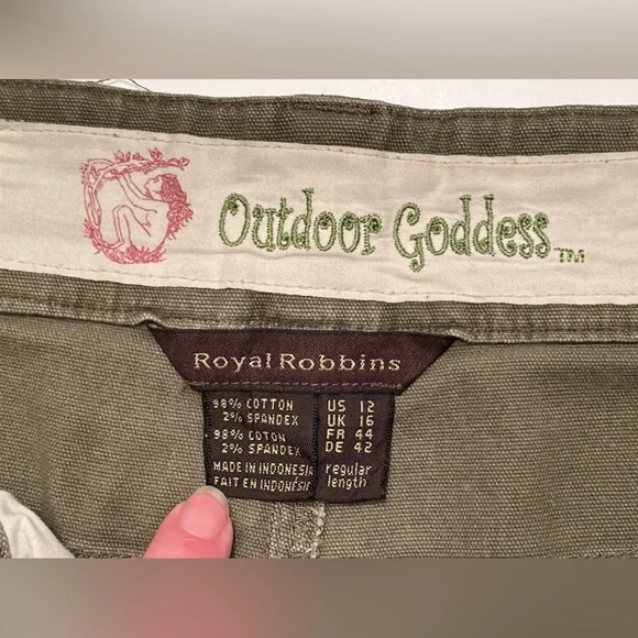 Vintage y2k low-rise Royal Robbins Outdoor Goddess 12 bootcut olive 90s hiking - Picture 5 of 13